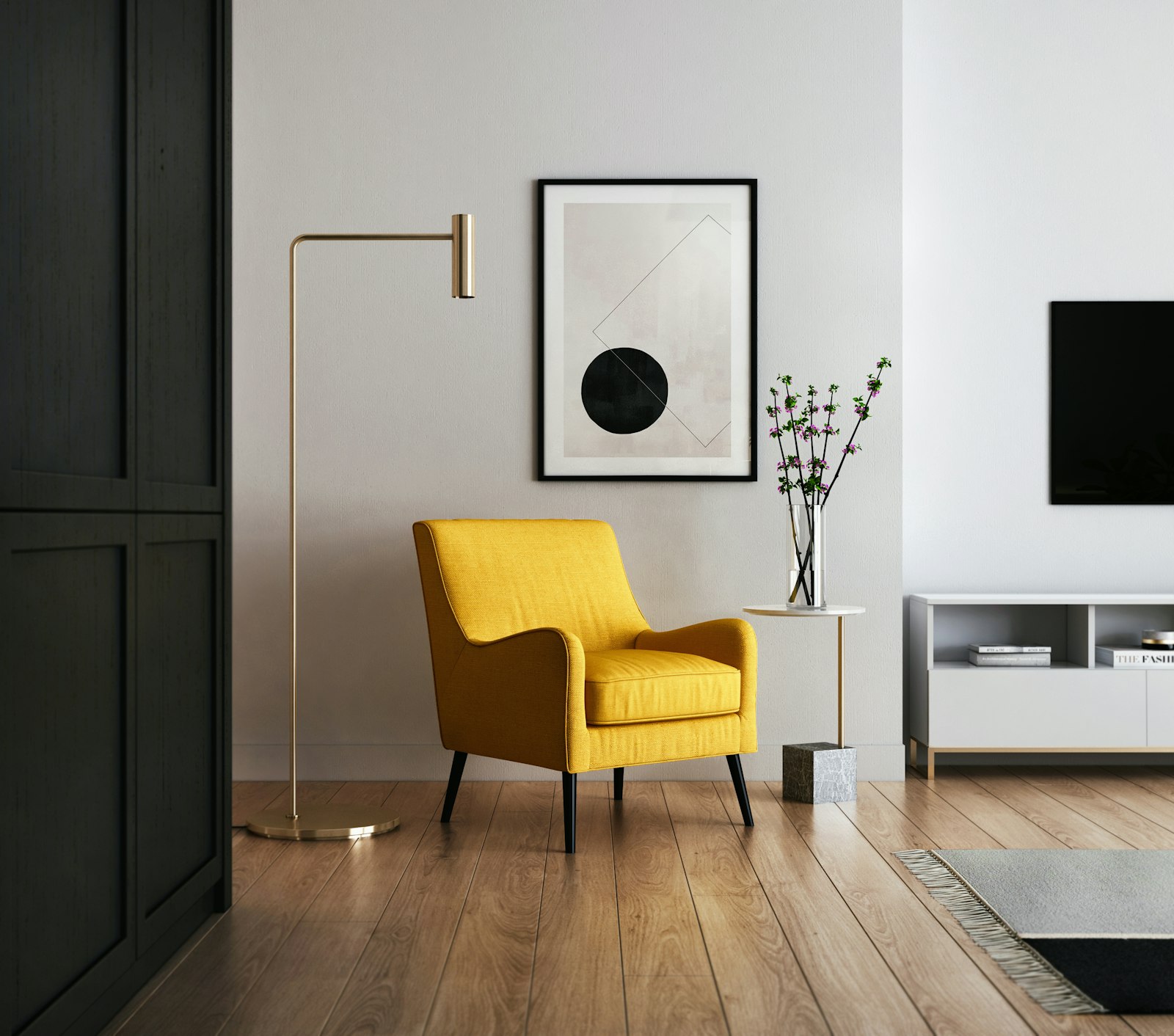Wide-plank living areas — Key Biscayne — after